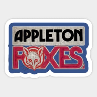 Appleton Foxes Baseball Sticker